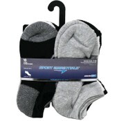 Wholesale - 10pk KIDS SPORT ESSENTIALS DBL LOGO HC NS SOCKS SIZE 4-6, UPC: 193159198954